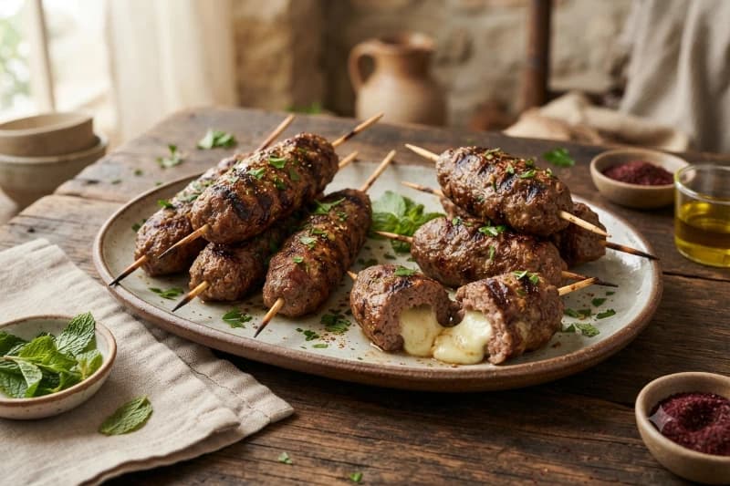 Kafta no Espeto Tradicional e Recheada