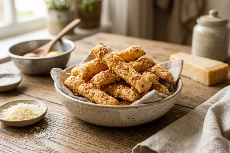 Palitos Crocantes de Queijo com Polvilho