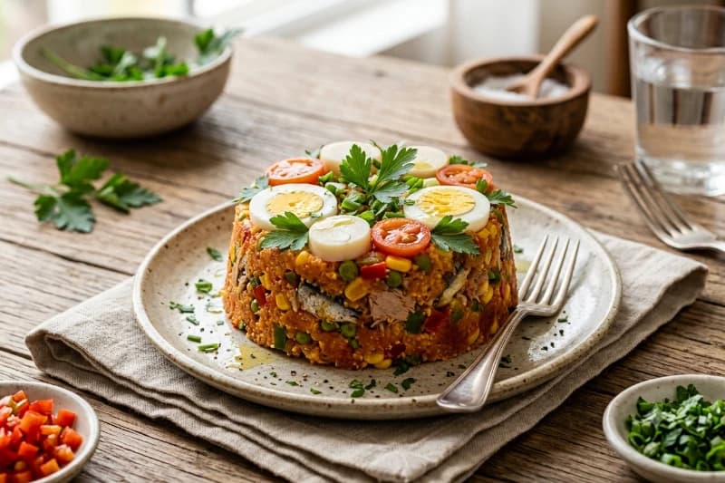 Cuscuz Paulista Tradicional com Sardinha ou Atum