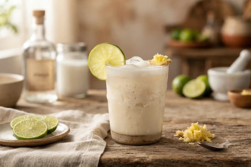 Batida de Leite de Coco com Gengibre