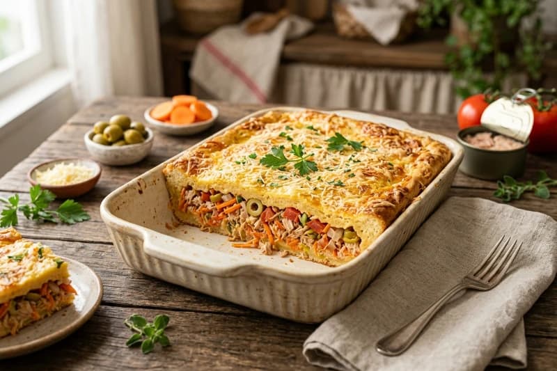 Torta de Liquidificador Fácil de Atum