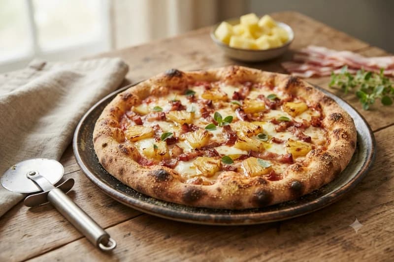 Pizza Agridoce de Abacaxi com Bacon