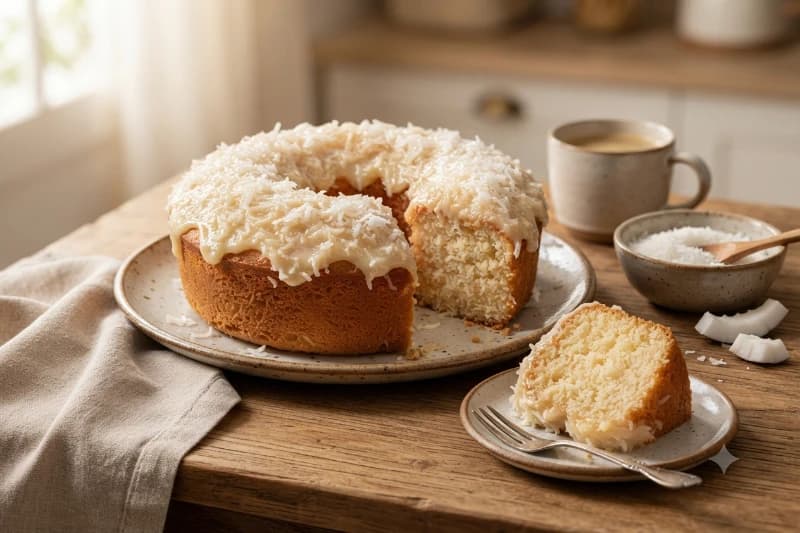 Bolo de Coco Ralado Simples