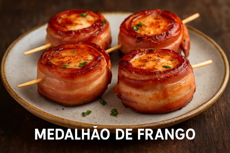 Foto da receita Medalhão de Frango com Bacon na Grelha