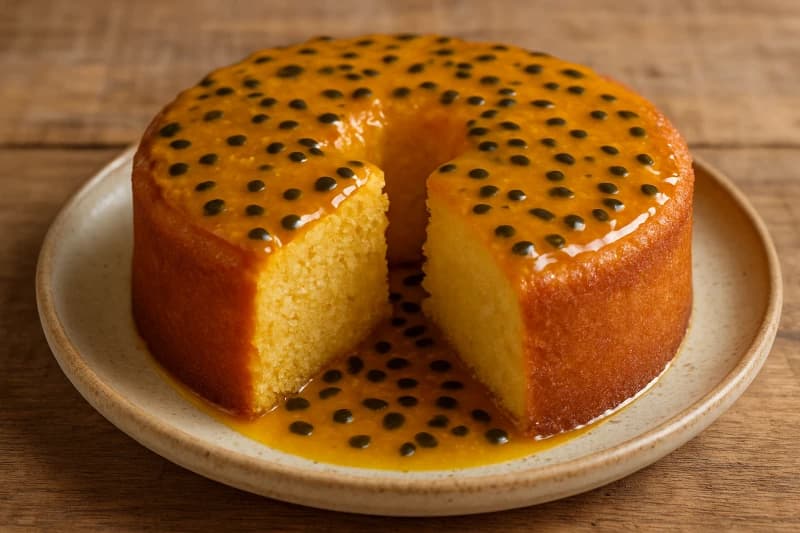 Foto da receita Bolo de Maracujá de Liquidificador Fácil