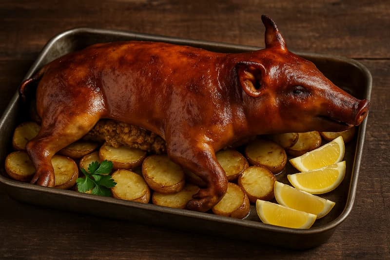Foto da receita Leitoa Assada – Tradição Caipira