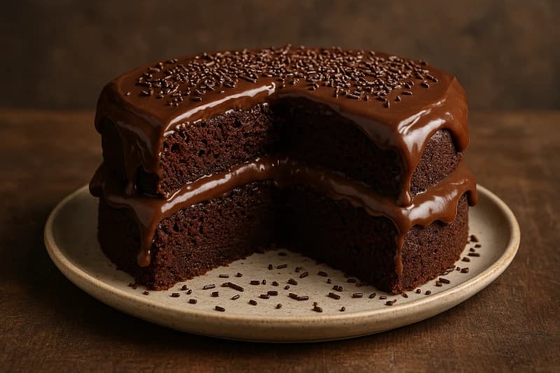 Bolo Babão de Chocolate Cremoso
