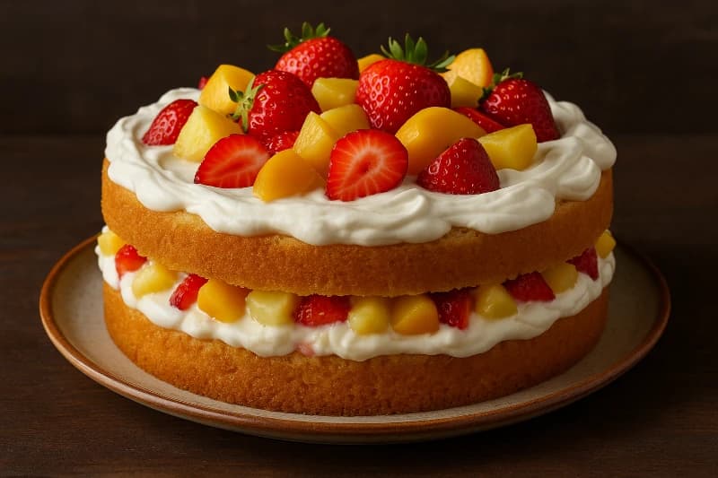 Foto da receita Bolo de salada de frutas
