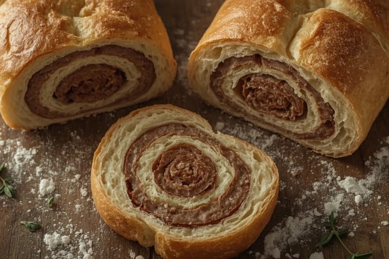 Foto da receita Pão Recheado com Linguiça Calabresa