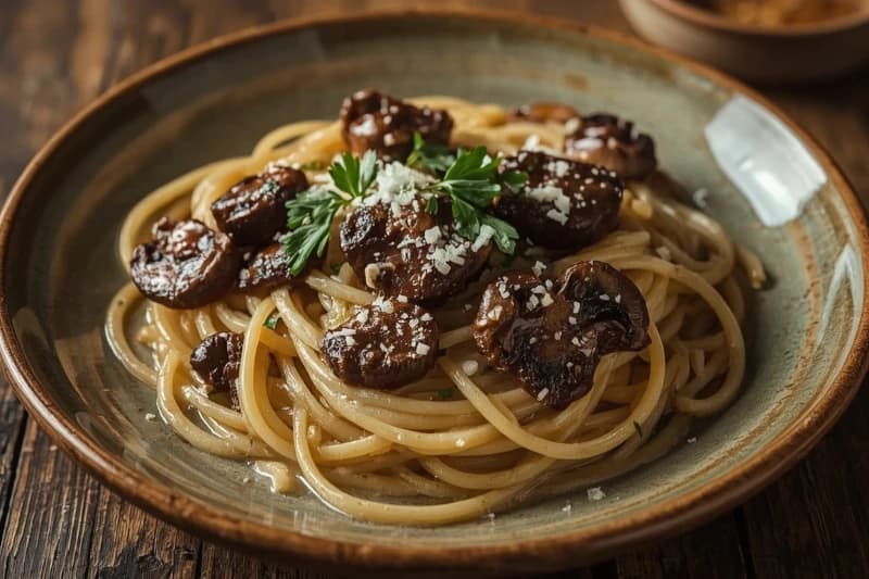 Foto da receita Macarrão Cremoso com Tiras de Carne