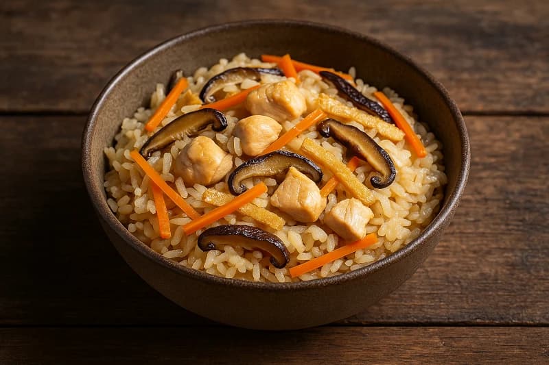 Arroz com Frango, Legumes e Cogumelos