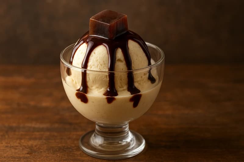 Affogato de Chocolate com Café Gelado