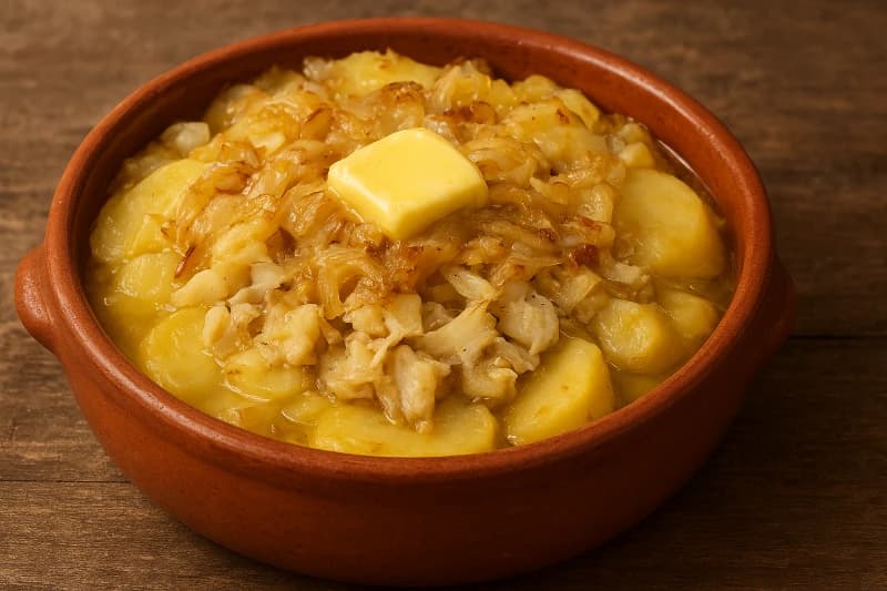 Bacalhau Alagado Tradicional com Batatas e Azeite