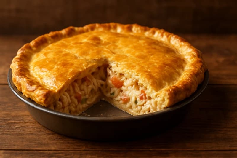 Empadão de Frango Cremoso com Massa Crocante