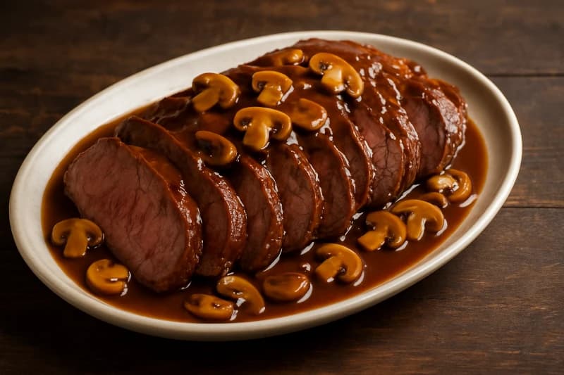 Rosbife ao Molho Madeira com Champignons