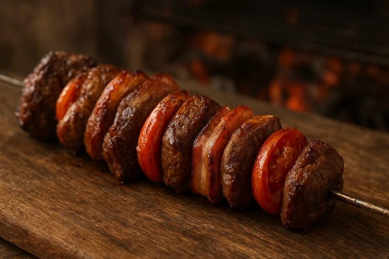 Espetinho Xixo Gaúcho Tradicional na Churrasqueira