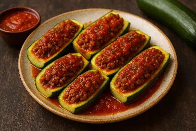 Foto da receita Abobrinha Recheada com Carne Moída – Fácil e Saborosa