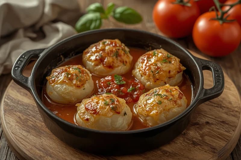 Almôndegas Assadas ao Forno com Salsa