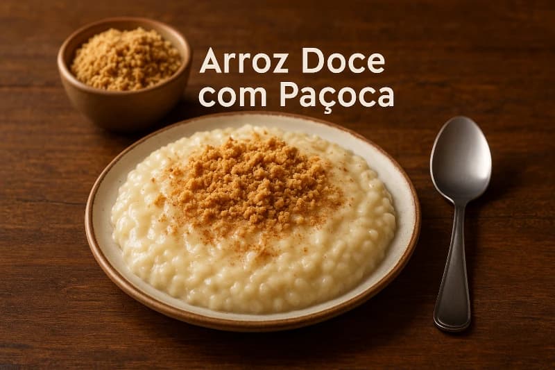Arroz Doce Cremoso com Paçoca
