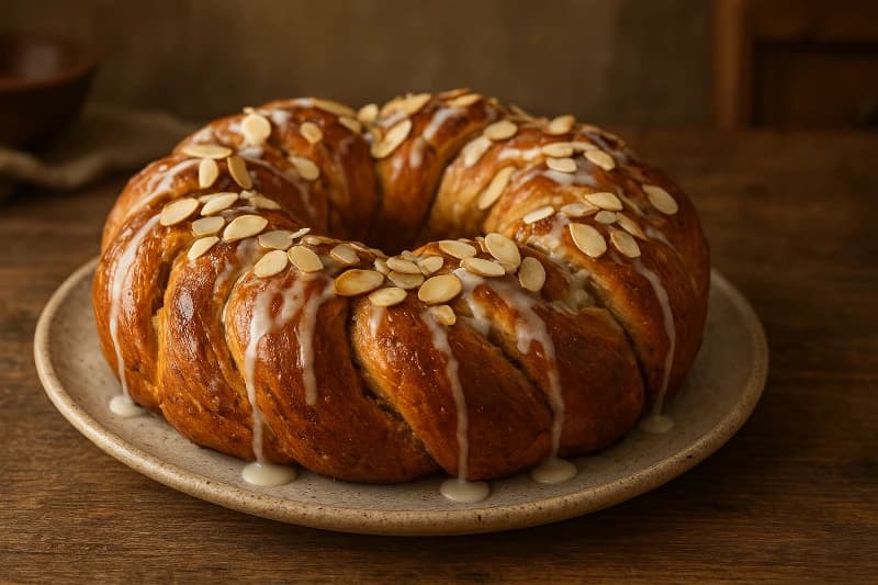 Foto da receita Rosca de Castanha-do-Pará com Cobertura de Limão