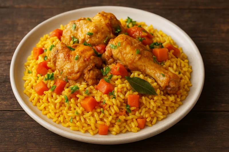 Arroz com Frango Caipira Tradicional