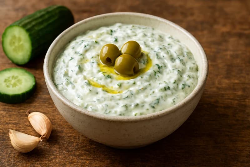 Tzatziki Grego (Molho de Iogurte e Pepino)