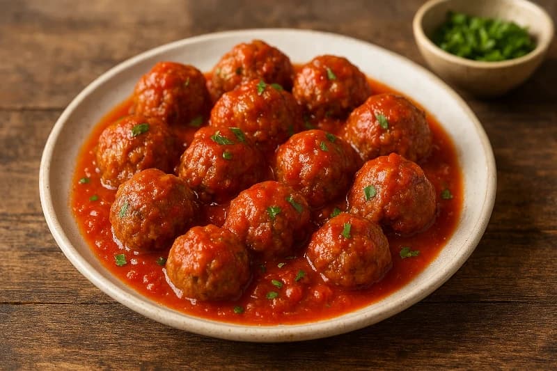 Almôndegas à Portuguesa com Molho de Tomate Caseiro