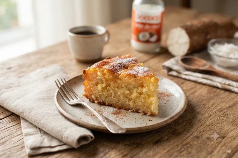 Bolo de Carimã com Leite de Coco