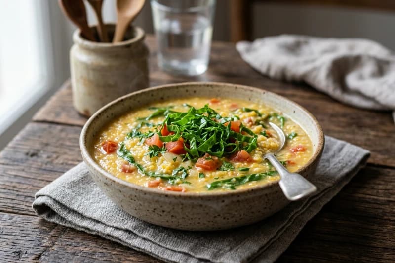 Sopa Tradicional de Canjiquinha com Couve