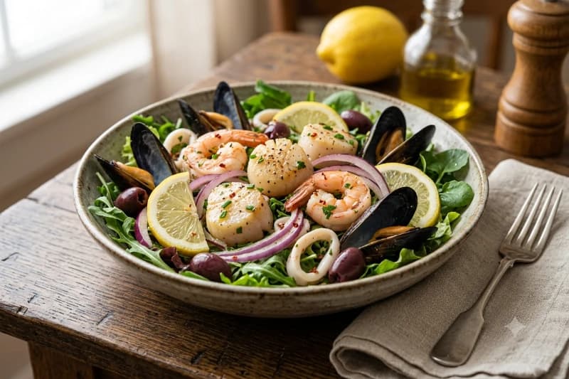 Salada de Frutos do Mar com Limão Siciliano