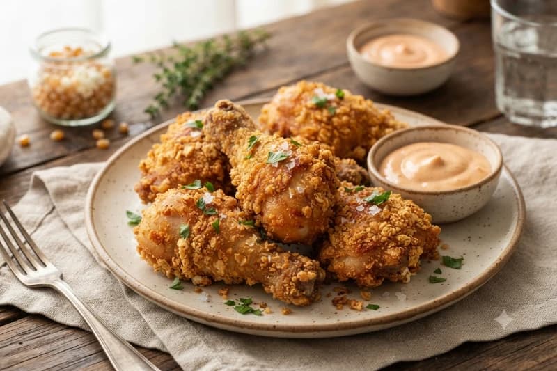 Frango Crocante com Farinha de Pipoca