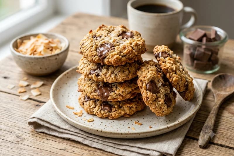 Cookies de Coco com Chocolate