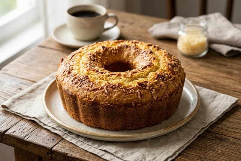 Bolo de Creme de Leite com Parmesão