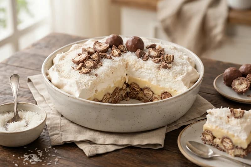 Pavê de Bombom Cremoso com Coco