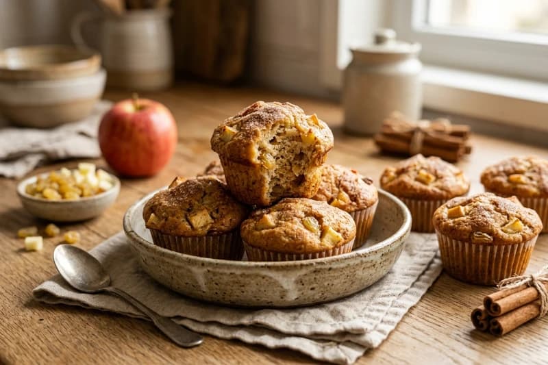 Muffins de Maçã com Uvas Passas