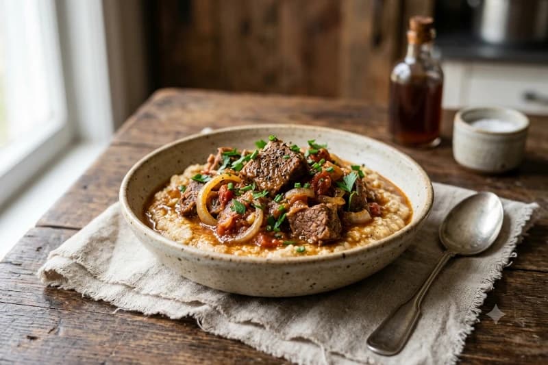 Guisado de Carne Seca Tradicional com Molho Encorpado