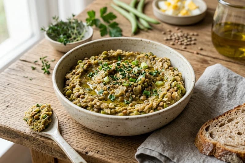 Pasta Vegetal Rústica de Legumes e Lentilhas para Sanduíches