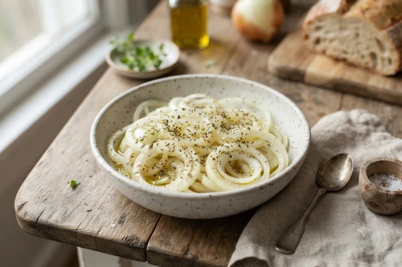 Aperitivo de Cebola com Azeite e Orégano