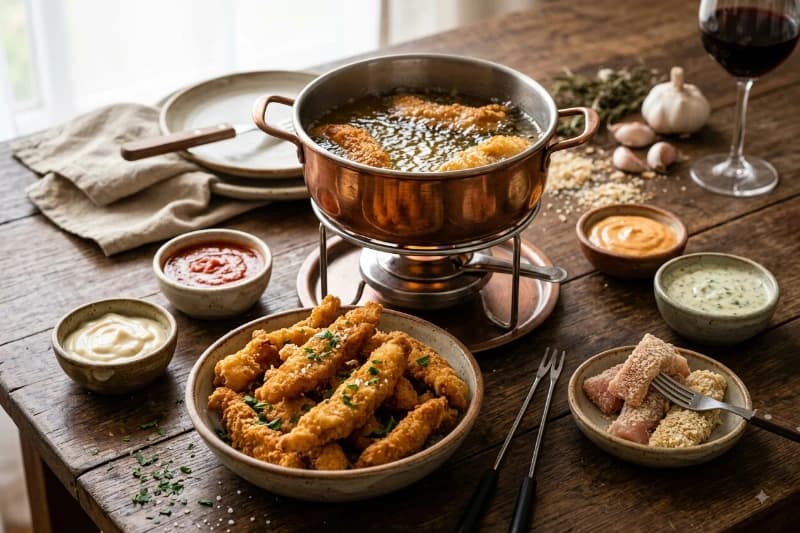 Fondue de Iscas Bourguignonne Empanadas