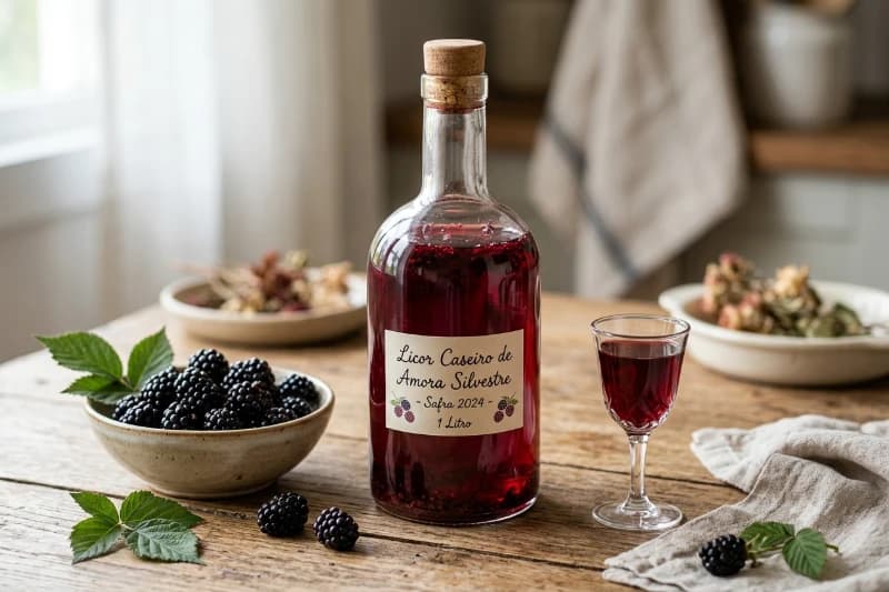 Licor Caseiro de Amora Silvestre