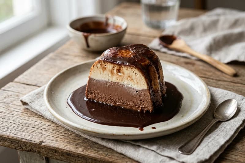 Pudim de Sorvete com Chocolate