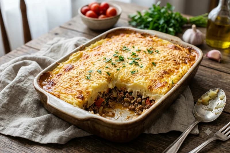 Torta Madalena de Batata com Carne Moída