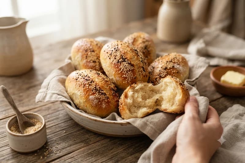 Pão com Gergelim Caseiro