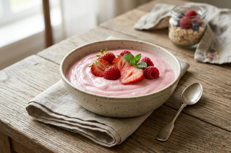 Iogurte Caseiro Cremoso com Gelatina