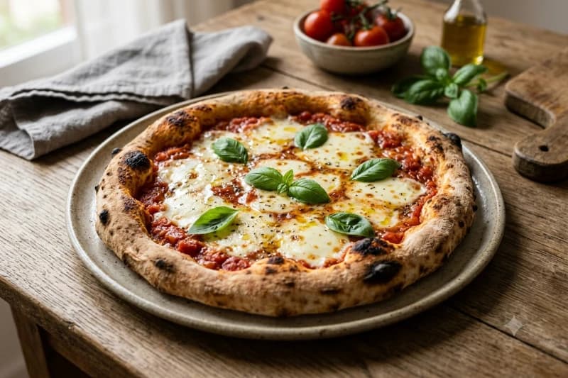 Pizza Margherita Caseira Tradicional