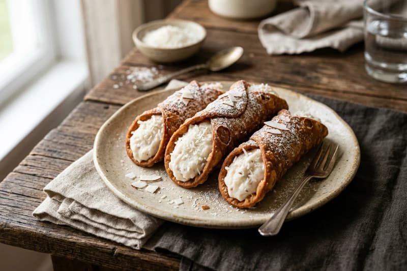 Cannolo com Creme de Coco