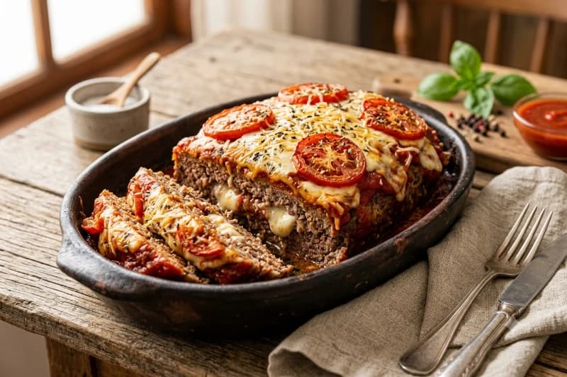 Bolo de Carne Moída à Parmegiana
