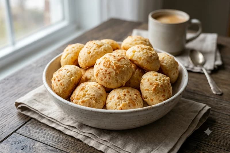 Pão de Queijo de 3 Ingredientes Fácil