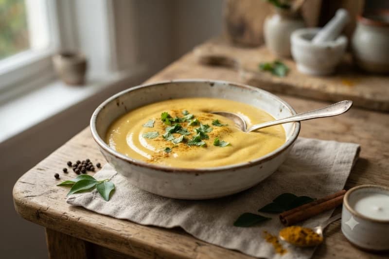 Molho Bechamel com Caril