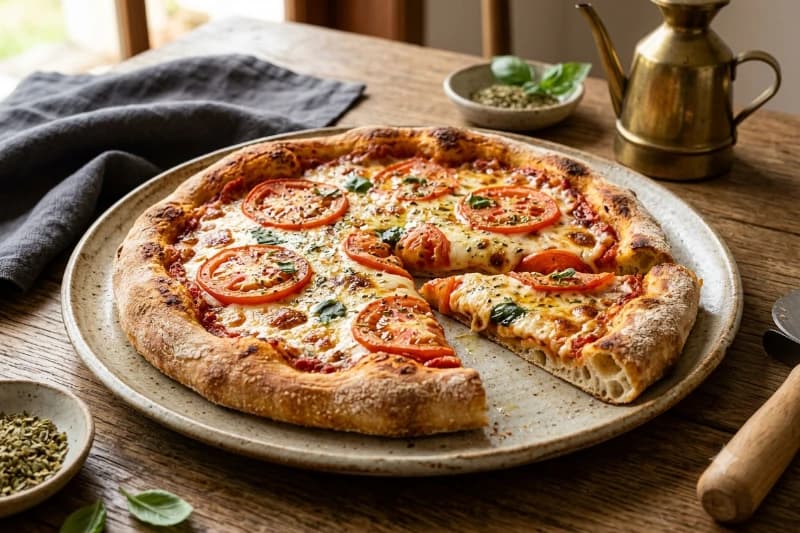 Pizza Caseira Leve e Crocante